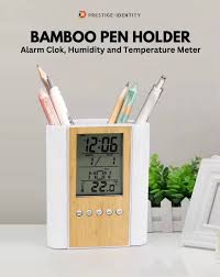 Corporate Eco-Friendly Bamboo Digital Desk Clock